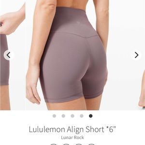 Lululemon align short 6” lunar rock